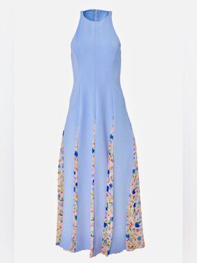 Floral Godet Sleeveless Fit & Flare Dress